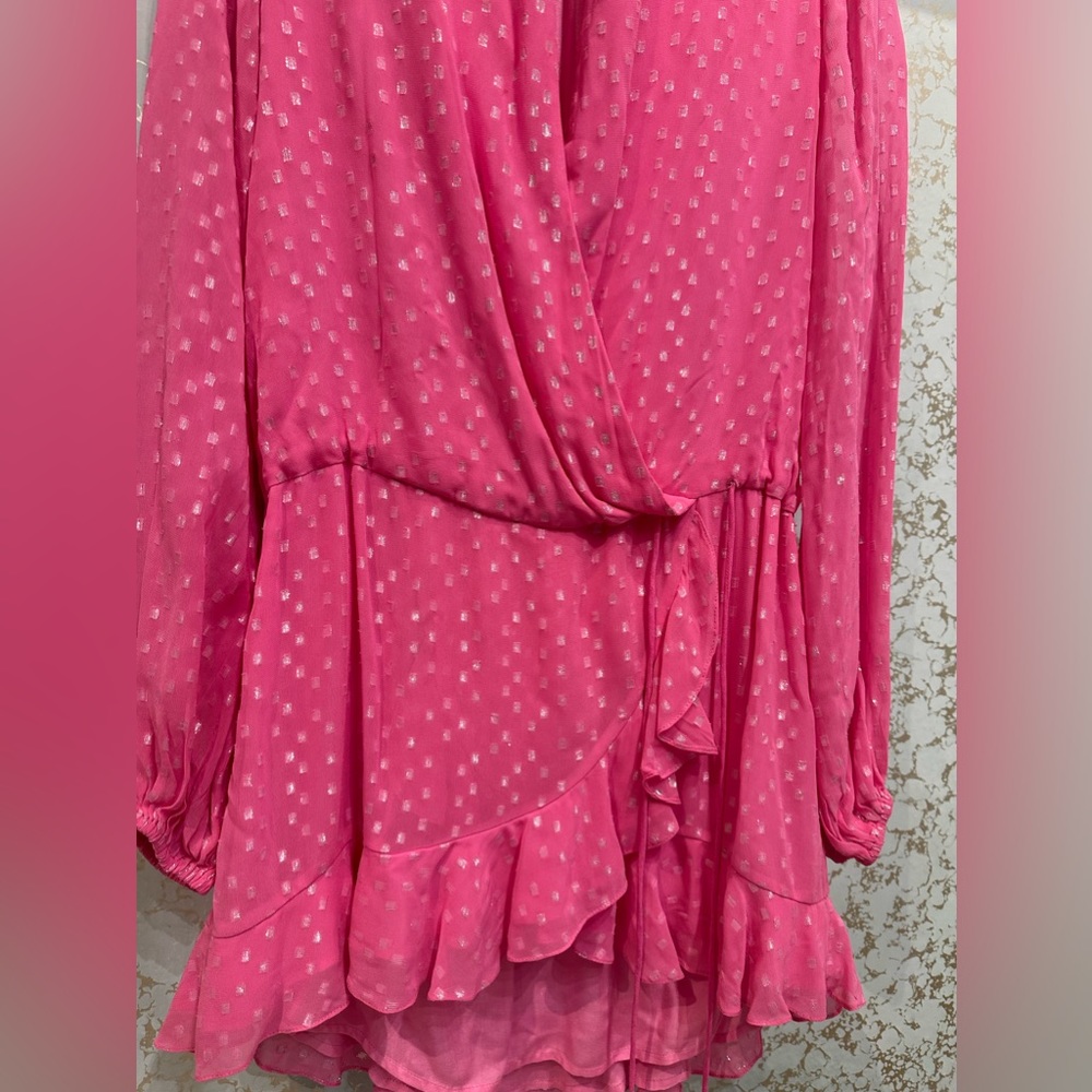 Rococo Sand fuschia pink Long Sleeve Mini Dress
Worn one time 
Size: XS